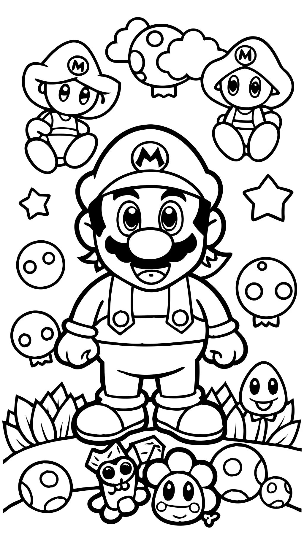 Mario Pages para colorear imprimibles gratis